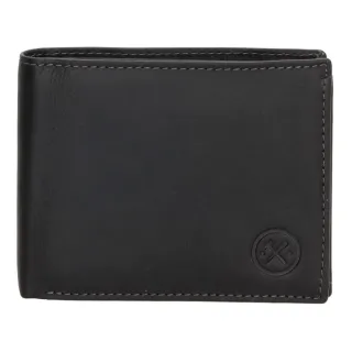 Čierna pánska kožená peňaženka "Omaha"