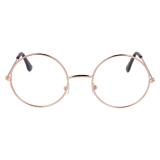 Zlaté číre imidžové okuliare Lenonky