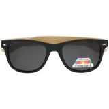 Čierne drevené polarizačné okuliare Wayfarer "Wood"