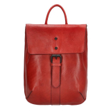 Červený malý ruksak z pravej kože „Antic“