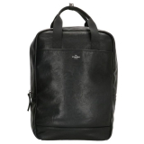 Čierny vodeodolný kožený ruksak „Wonder“