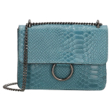 Tyrkysová crossbody kabelka s hadím vzorom „Cobra“