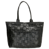 Čierna luxusná kožená shopper kabelka „Royal“