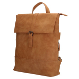 Hnedý zdobený dámsky kožený ruksak „Afrodity“