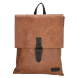 Hnedý dámsky kožený ruksak „Simple“