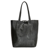 Čierna luxusná lakovaná kožená kabelka „Jewel“