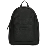 Čierny malý kožený ruksak s extra vreckami „Valencia“