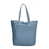 Modrá kožená kabelka cez plece „Jewel“