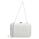 Strieborná spoločenská crossbody kabelka s retiazkou „Layla“
