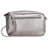 Strieborná kožená crossbody kabelka "Beatrice"