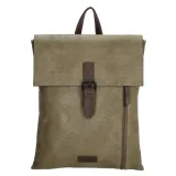 Zelený dámsky kožený ruksak „Simple“