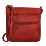 Červená kožená crossbody kabelka „Naya“