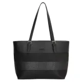 Čierna dvojfarebná veľká shopper kabelka „Locca“