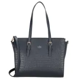 Tmavomodrá dámska vrúbkovaná shopper kabelka „Mavie“