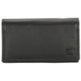Čierna veľká kožená peňaženka "Dominas"