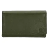 Zelená veľká kožená peňaženka "Dominas"