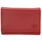 Červená praktická kožená peňaženka "Collect"