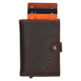 Tmavohnedá kožená peňaženka s RFID ochranou "Protect"