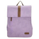 Fialový elegantný kožený batoh „Twister“