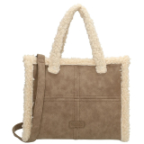 Béžová huňatá crossbody kabelka "Polar Bear"