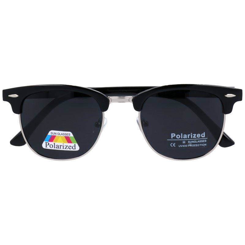 E-shop Čierne polarizačné okuliare Clubmaster "Hype"