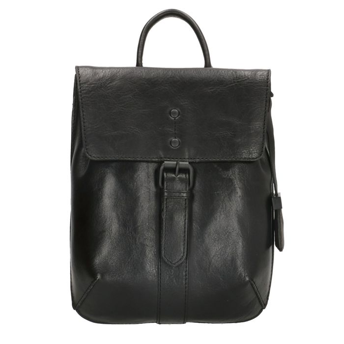 Čierny malý kožený batoh „Antic“