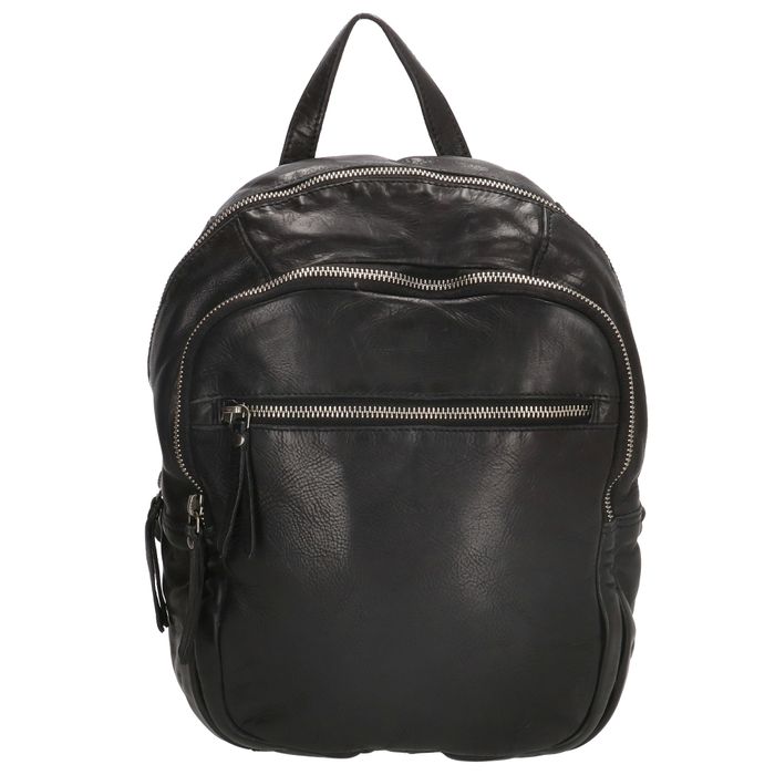 Čierny štýlový kožený batoh „Peru“