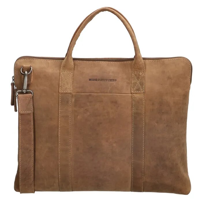 E-shop Hnedá kožená kabelka na notebook „Miracle“