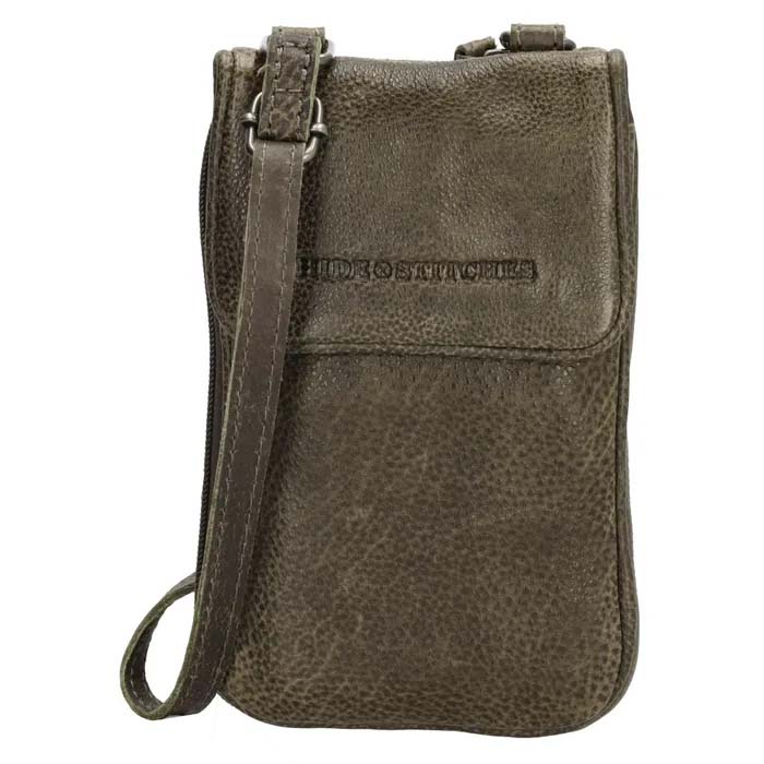 E-shop Zelená kožená kabelka na mobil „Skylar“
