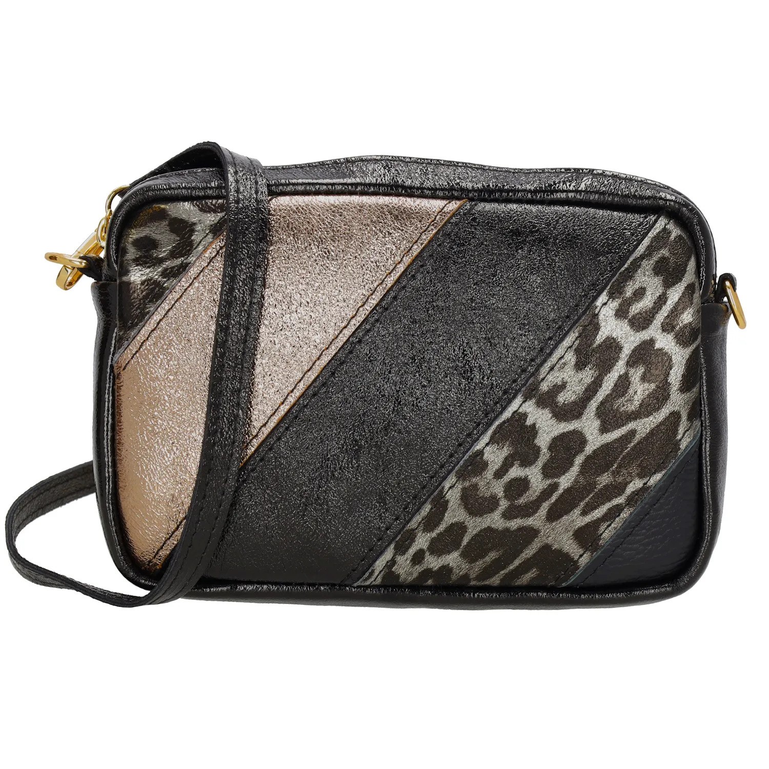 Vzorovaná luxusná kožená crossbody kabelka „Impossible“