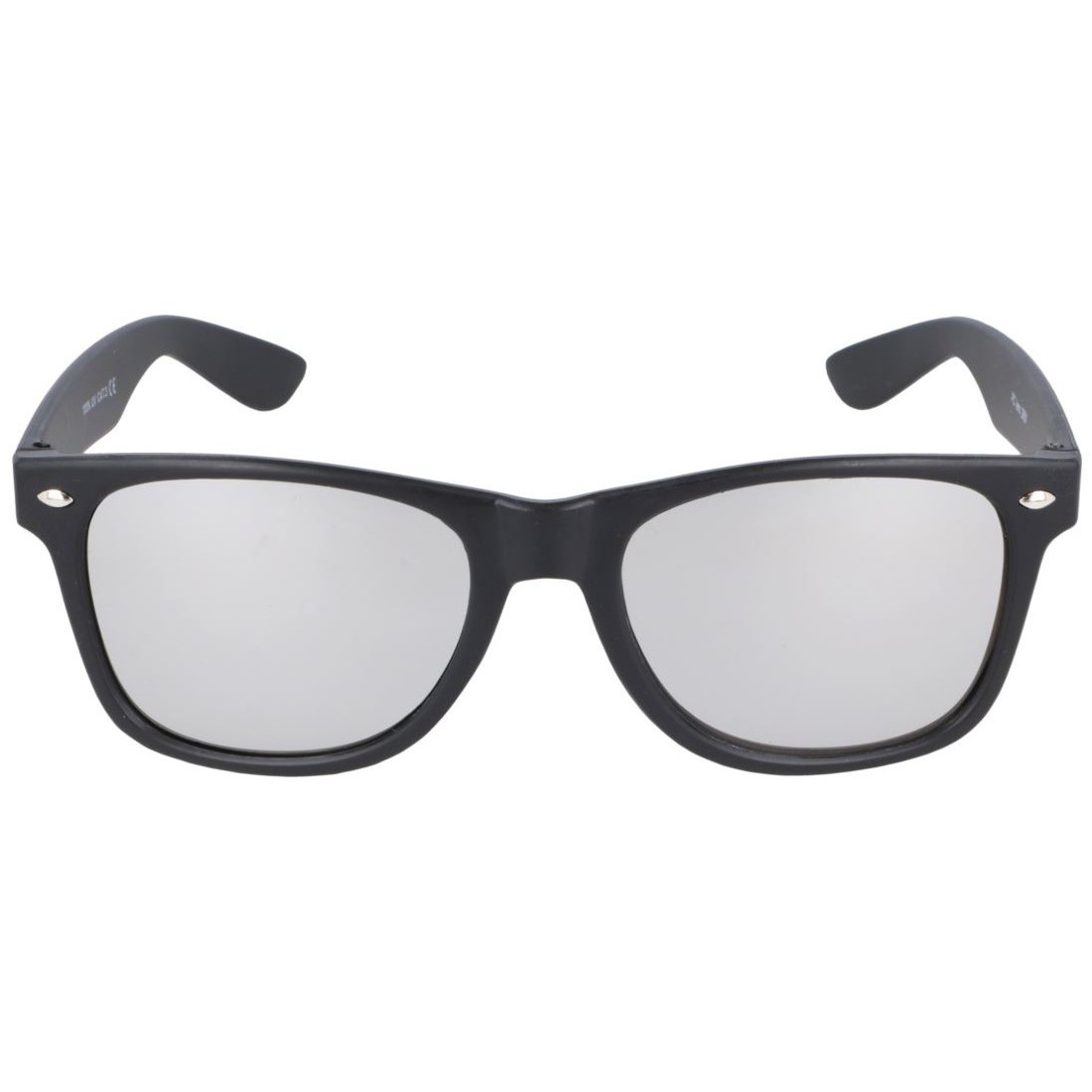 Čierne zrkadlové okuliare Wayfarer