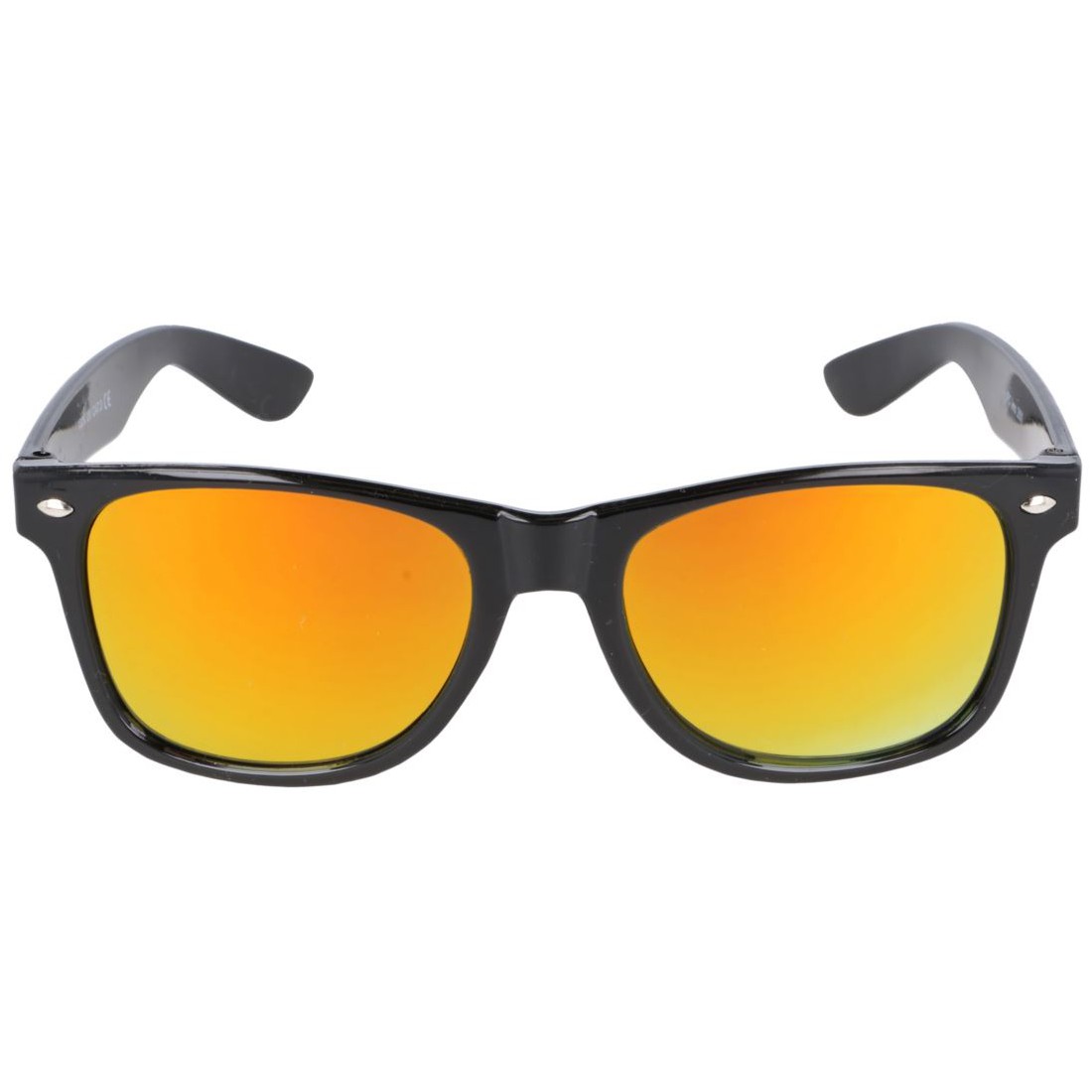 Oranžové zrkadlové okuliare Wayfarer