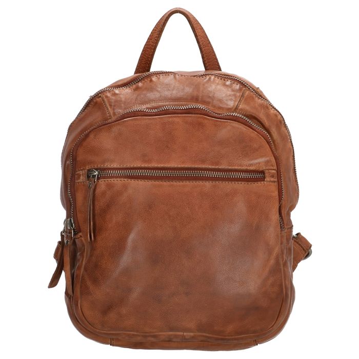Hnedý štýlový ruksak z pravej kože „Peru“