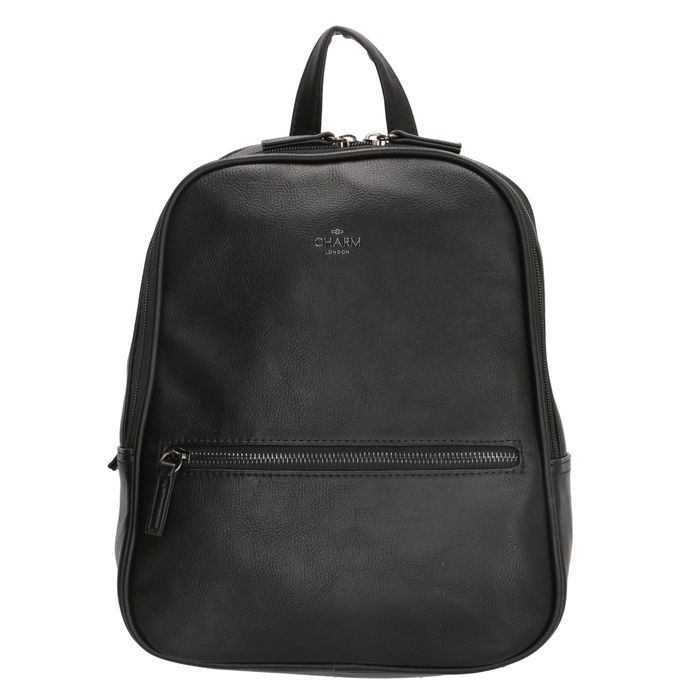 Čierny módny kožený batoh „Locco“