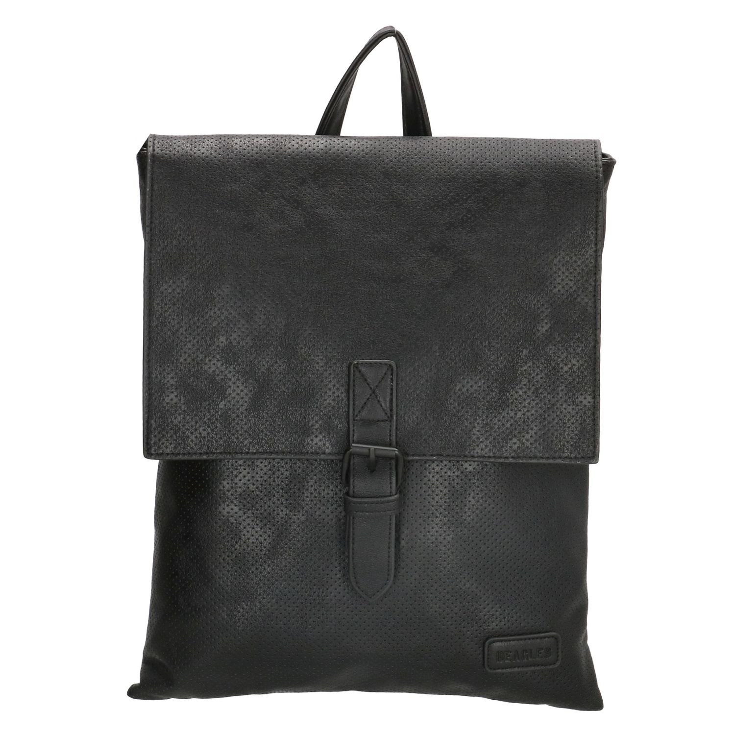 Čierny dámsky kožený ruksak „Simple“