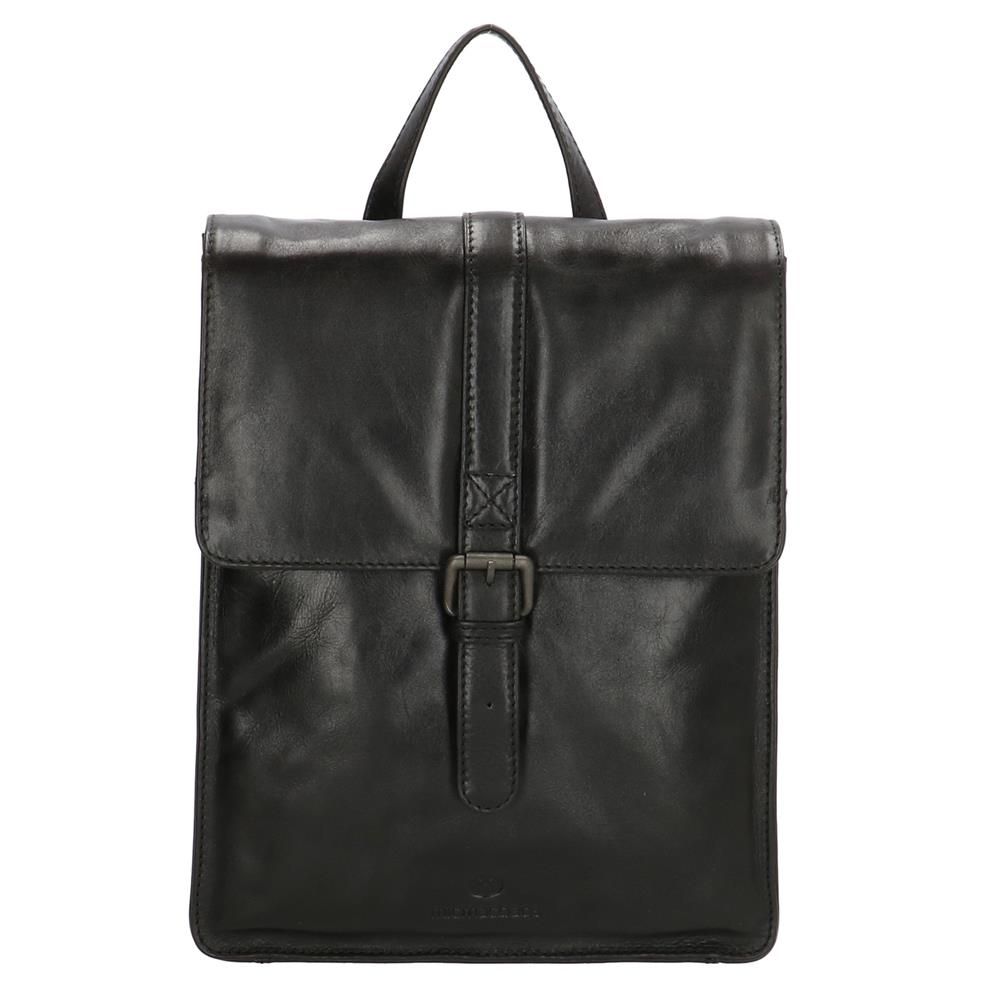 Čierny elegantný ruksak z pravej kože „Dreamer“