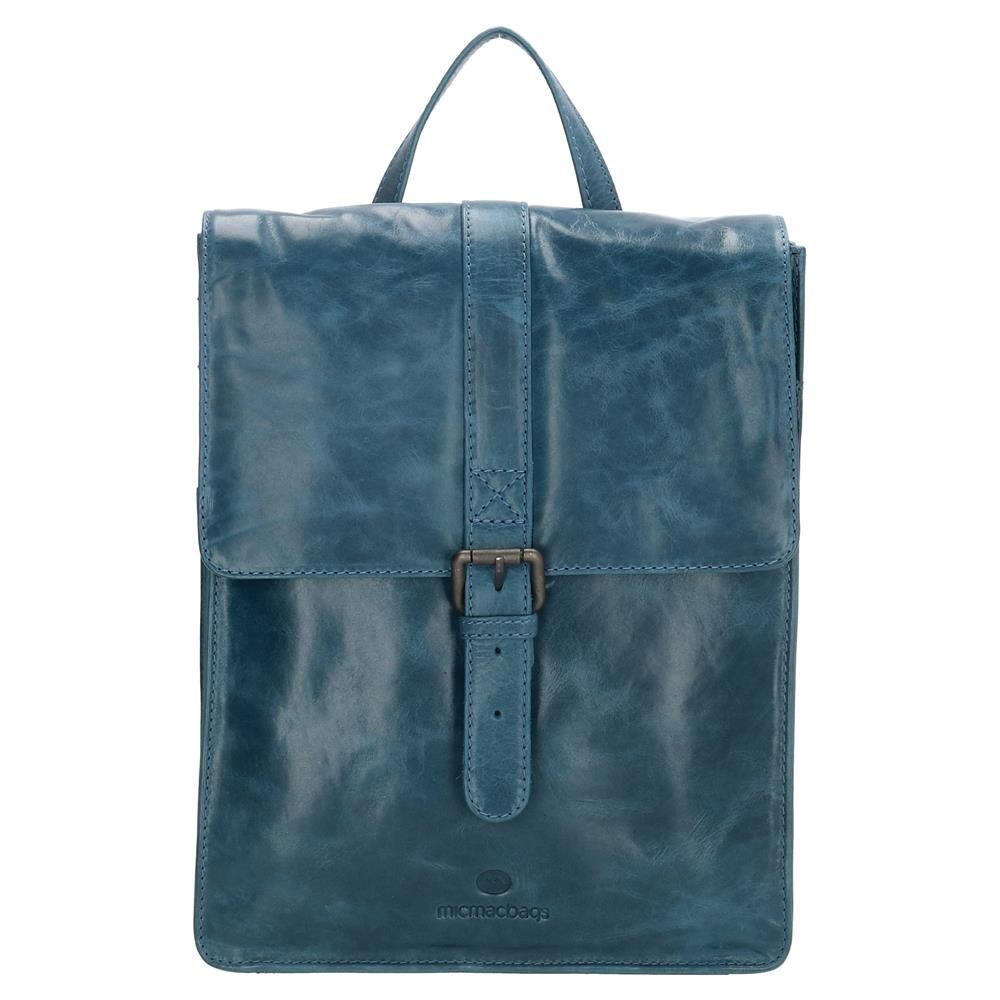 Modrý elegantný ruksak z pravej kože „Dreamer“