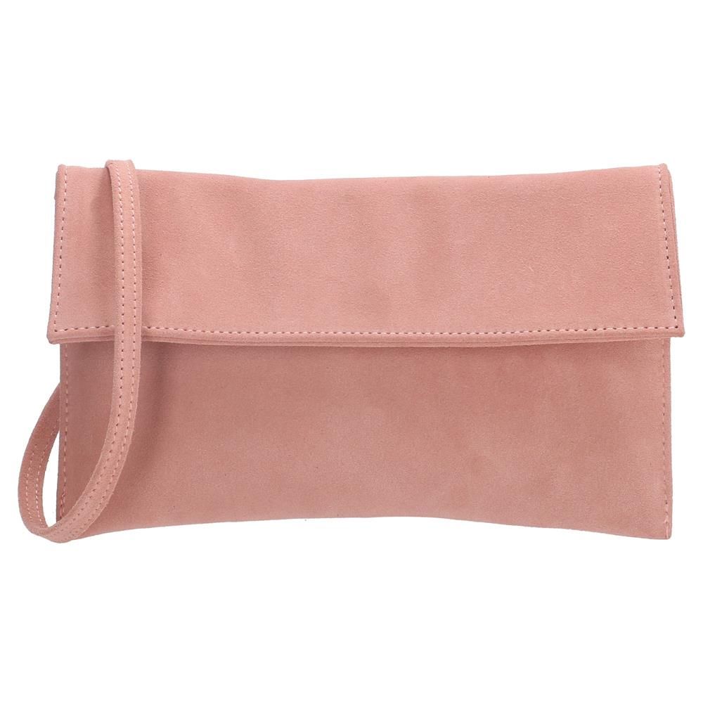 Ružová spoločenská listová kabelka s náramkom „Pearl“