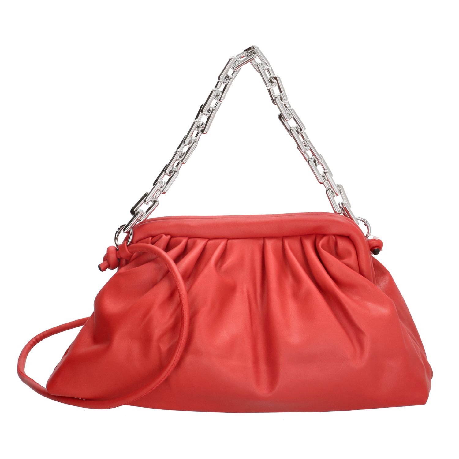 Červená spoločenská kabelka s extra retiazkou „Laris“