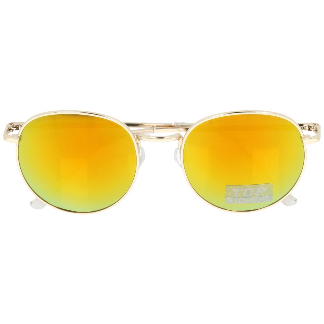 Oranžové zrkadlové slnečné okuliare "Oval Classic"