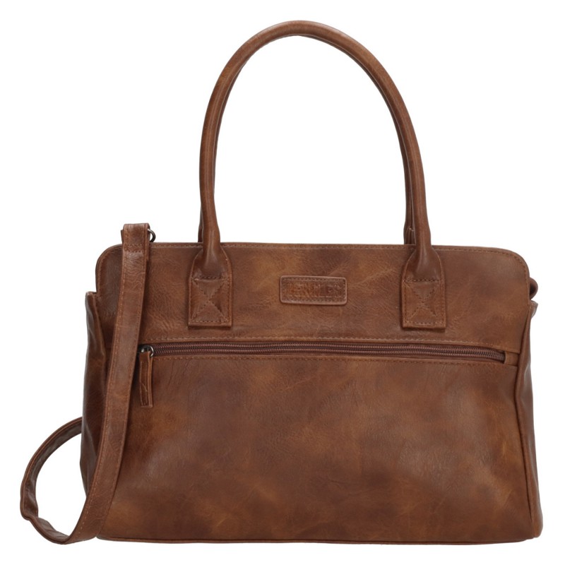 Hnedá kabelka s extra vreckami „Carla“