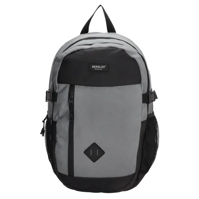 Sivo-čierny objemný ruksak do školy + notebook „Bang“