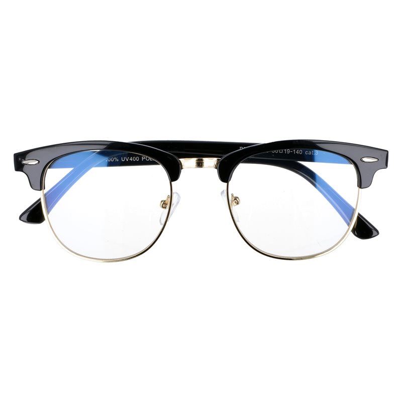 Čierne okuliare Clubmaster proti modrému svetlu "Blue Hype"