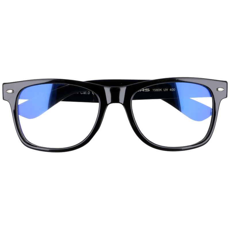 Čierne okuliare Wayfarer proti modrému svetlu "Blue way"