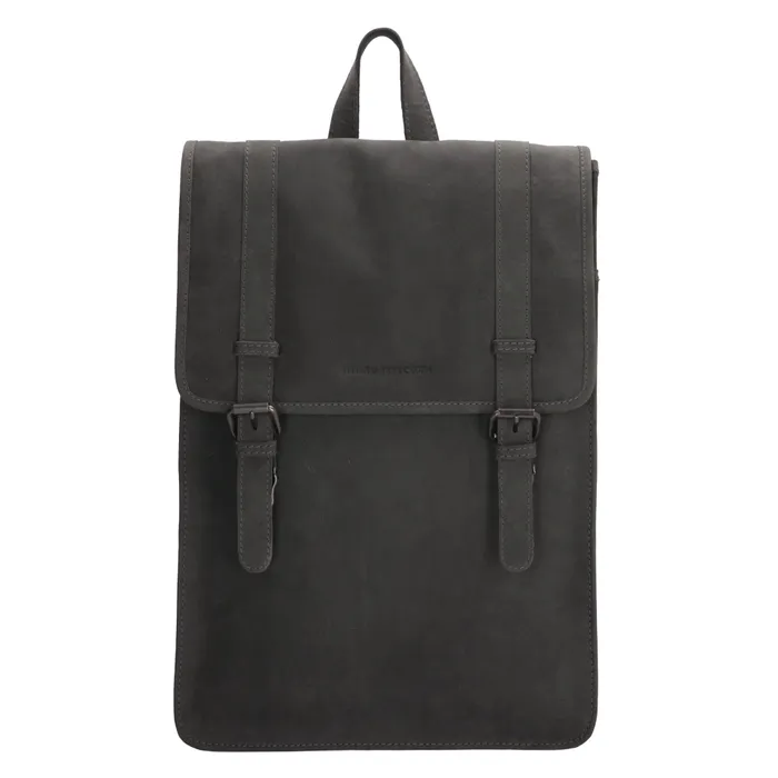 Čierny mestský ruksak z pravej kože „Metropolitan“