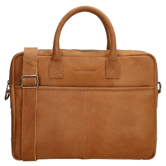 Hnedá kožená kabelka na notebook „Style“