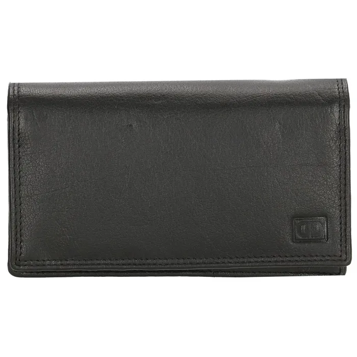 Čierna veľká kožená peňaženka "Dominas"