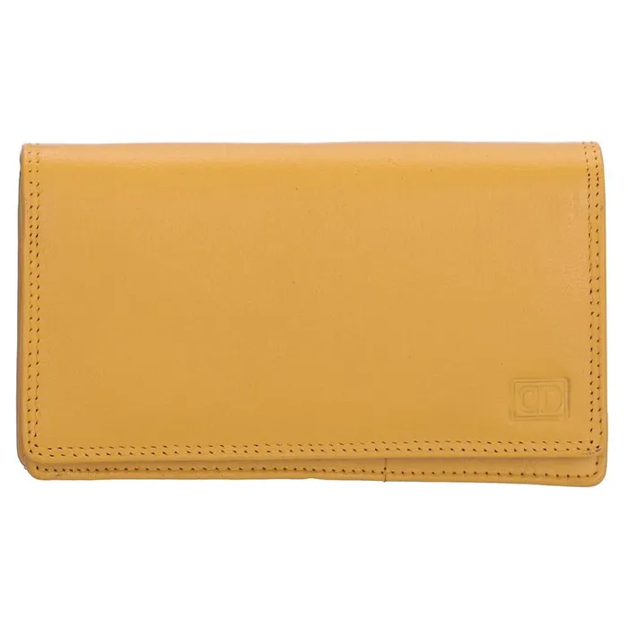 Žltá veľká kožená peňaženka "Dominas"