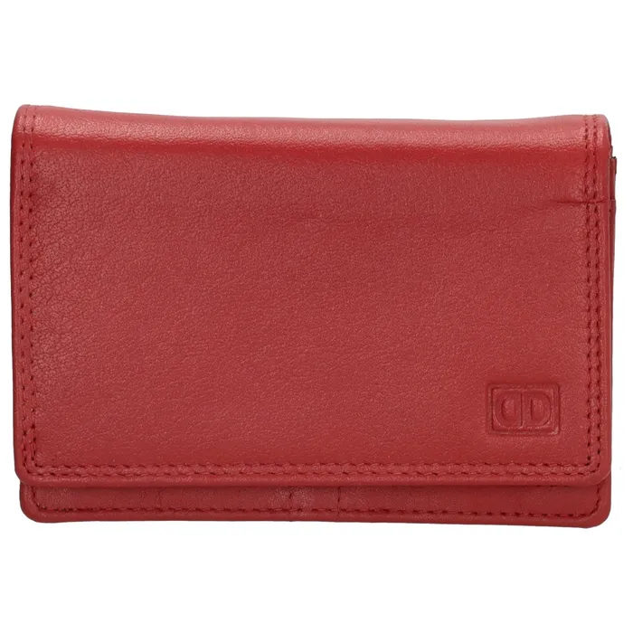 Červená praktická kožená peňaženka "Collect"