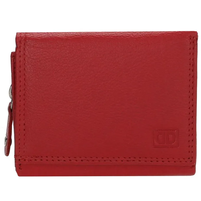 Červená malá kožená peňaženka "Clarrisa"